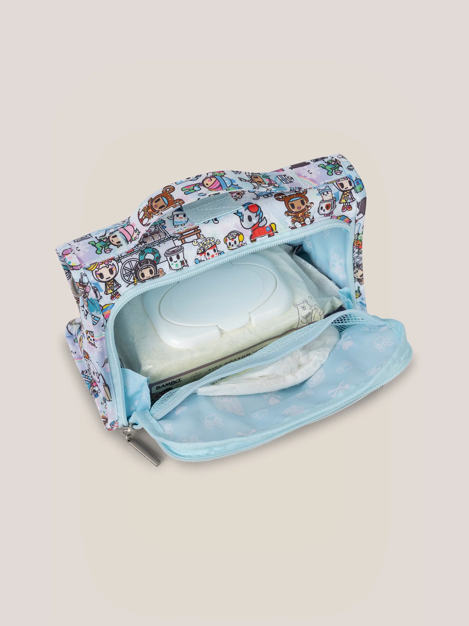 tokidoki Snow Day Bestie Small Messenger Handbag, Backpack — Ice Blue - Image 7